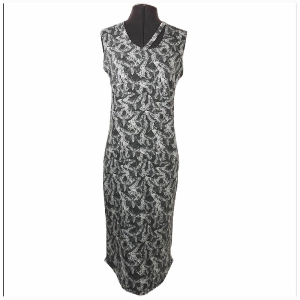 Caleigh‎ & Clover Women Gray Casual Butterfly Dress M